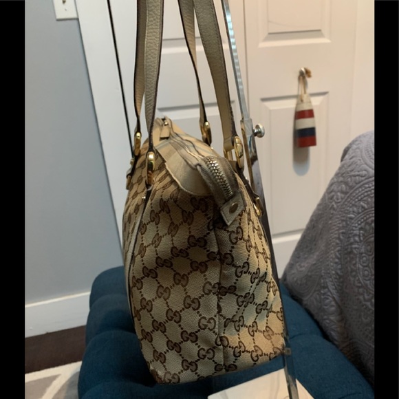 Authentic Gucci canvas and leather tote - Picture 12 of 16